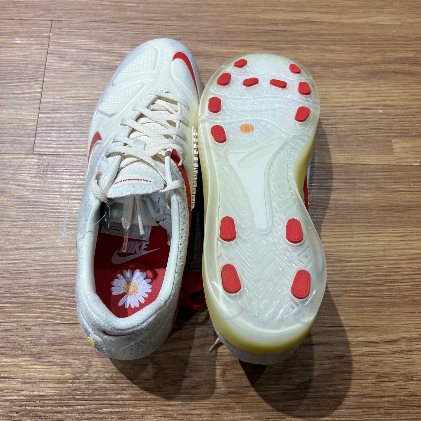 G-Dragon Peaceminusone x Nike Cryoshot CTR360 Maestri II Natural University Red HQ1460-100 實拍