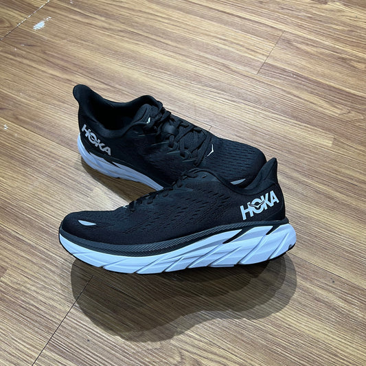 Hoka One One Clifton 8 MEN Black / White 1119393-BWHT 實拍