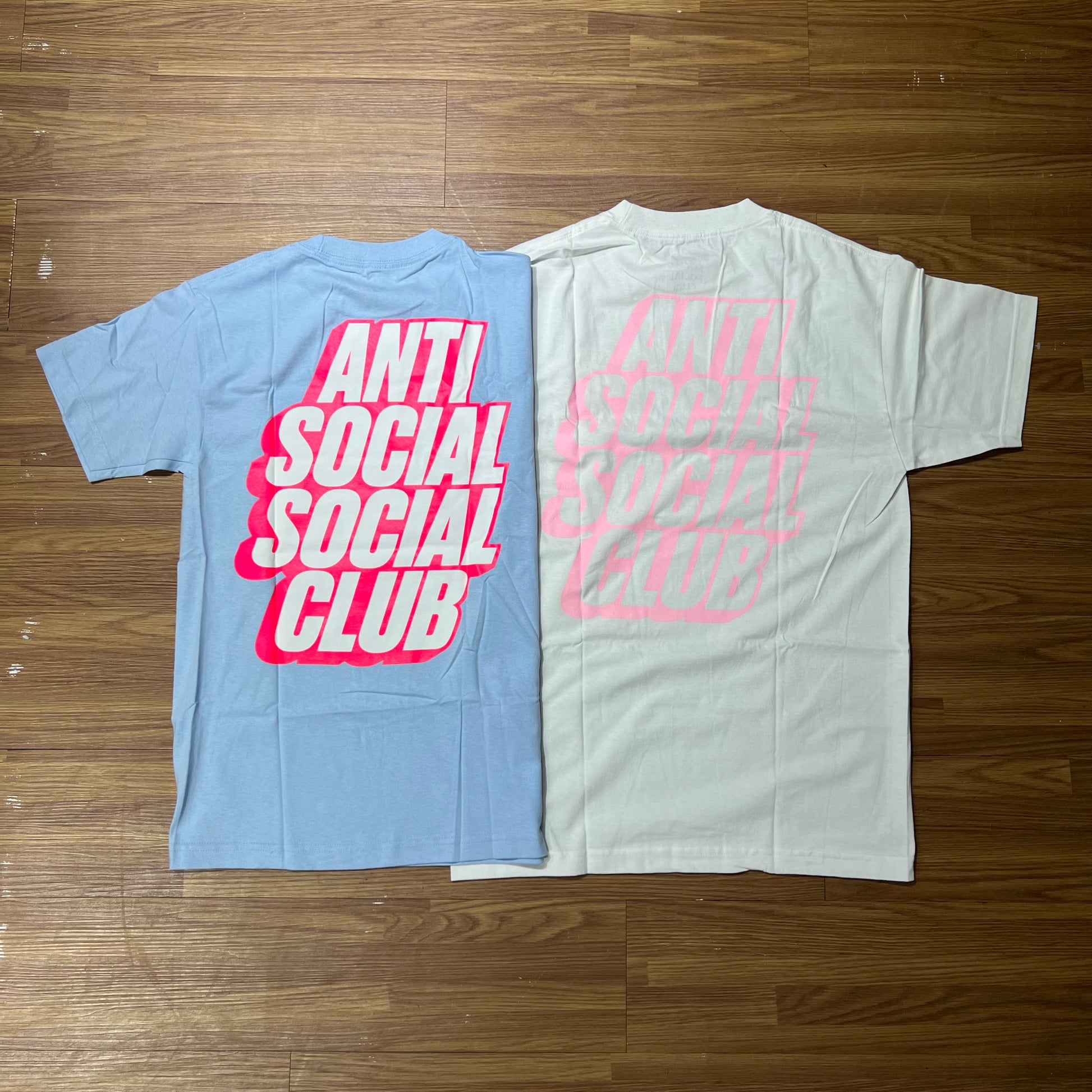 Anti Social Social Club ASSC Blocked Logo Tee Blue White (Made In USA)