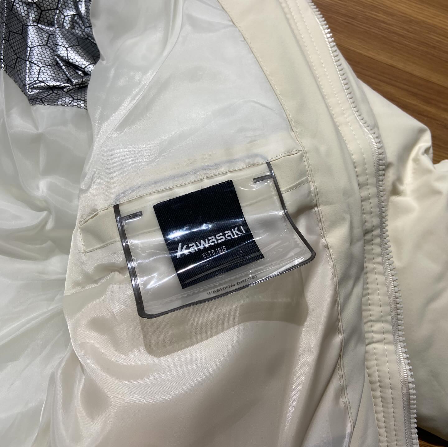 Kawasaki Puffer Jacket Cream 川崎 機車 超保暖厚棉發熱外套