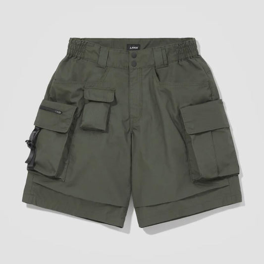 LAKH Supply 10 Pockets Cargo Shorts Redline Olive SH-TPC-RLOL