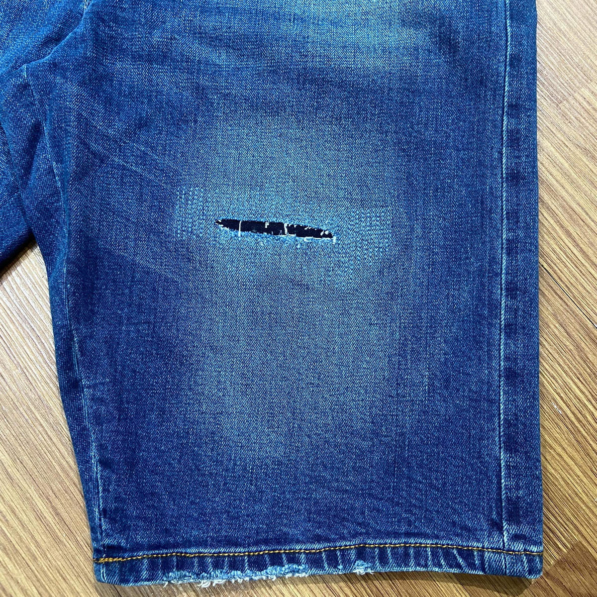 LAKH Supply Distressed Denim Shorts Navy SH-DS-NAVY