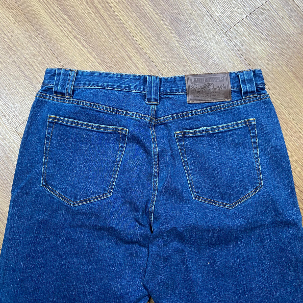 LAKH Supply Distressed Denim Shorts Navy SH-DS-NAVY