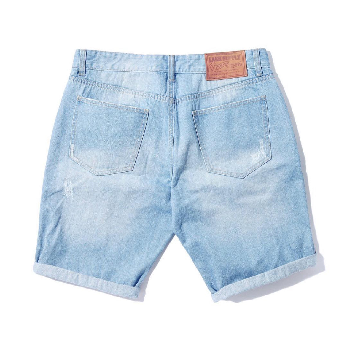 LAKH Supply Magic Patch 2.0 Denim Shorts Light Blue SH-MPLB2