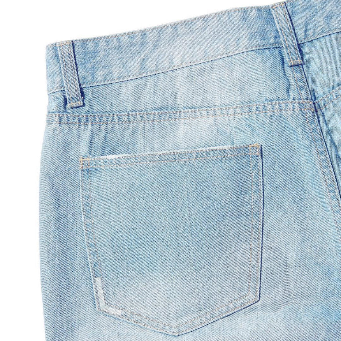 LAKH Supply Magic Patch 2.0 Denim Shorts Light Blue SH-MPLB2