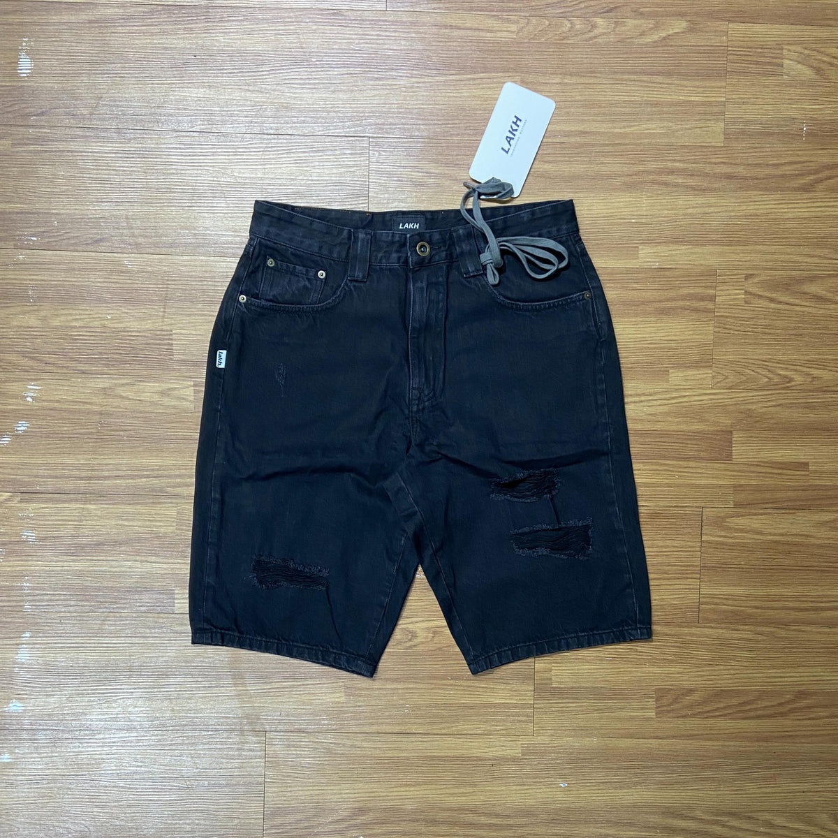 LAKH Supply Magic Patch 3.0 Denim Shorts Black SH-MP3-BLCK