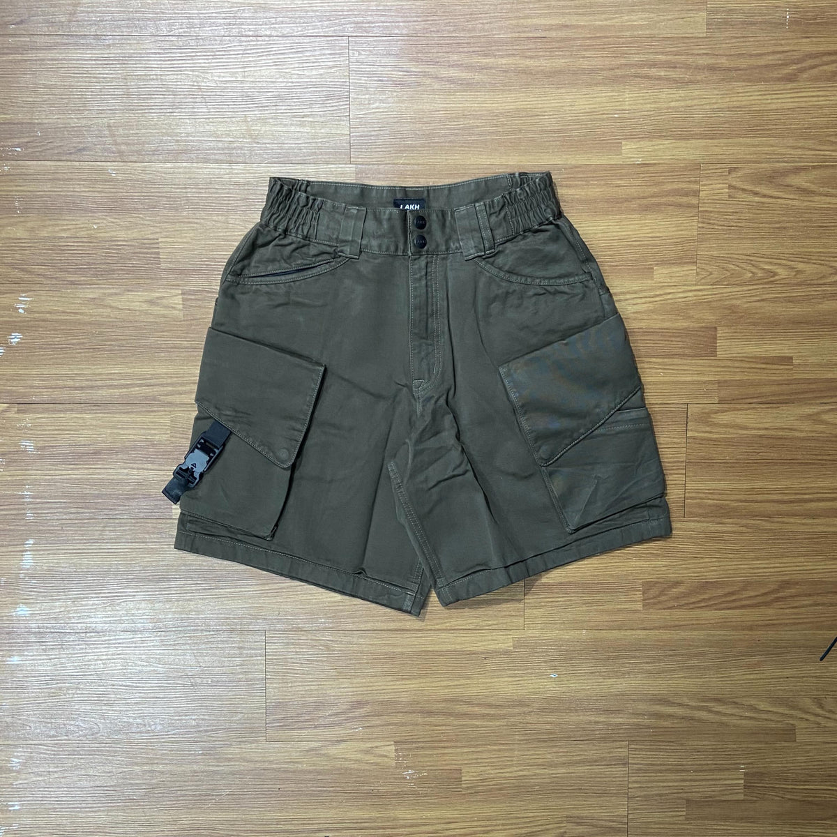 LAKH Supply Slanted Pockets Cargo Shorts Olive SH-SPC-OLIV