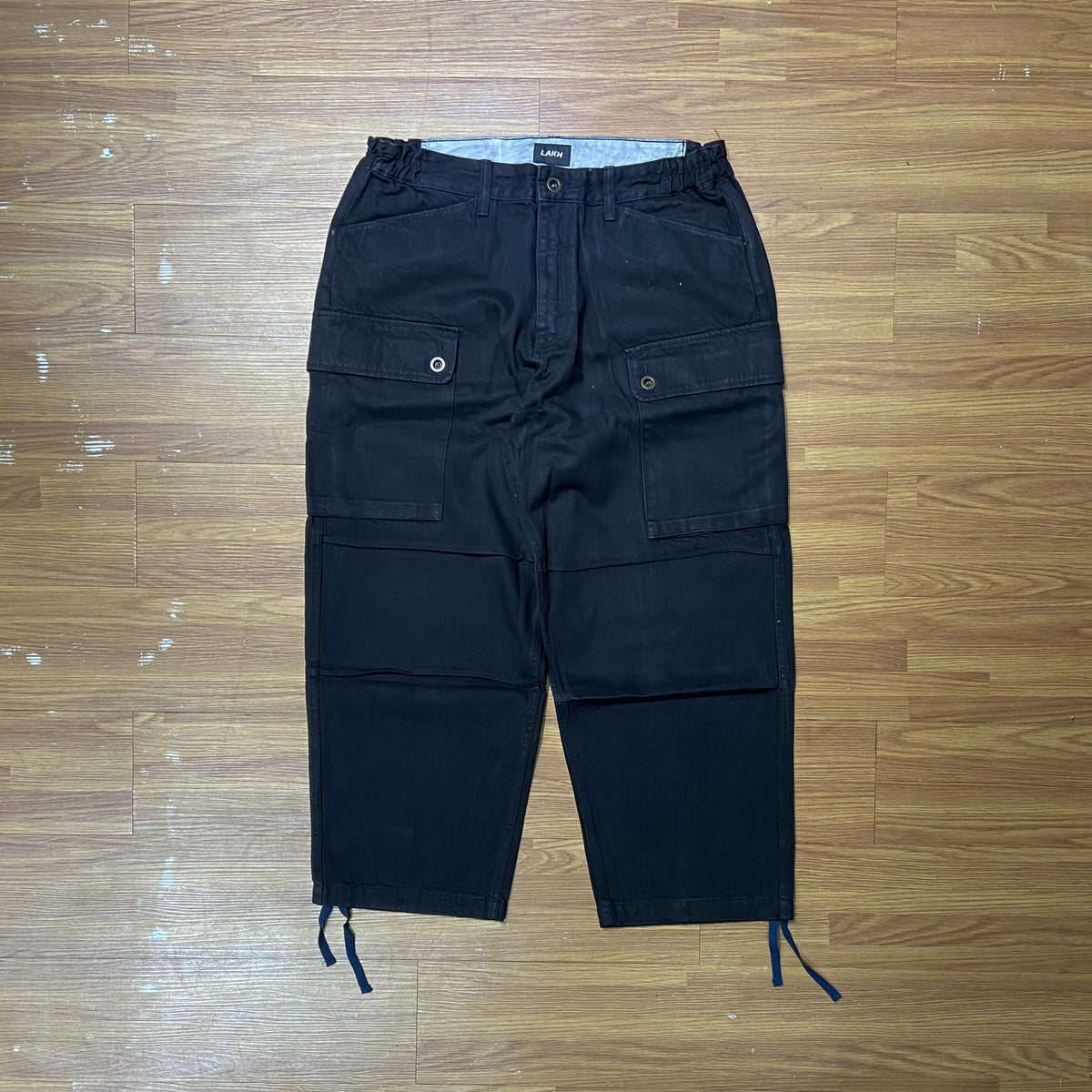 LAKH Supply Wide Cargo Pants Black CPD-BK