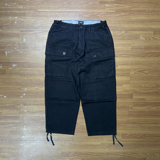 LAKH Supply Wide Cargo Pants Black CPD-BK