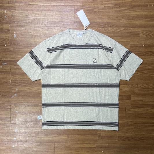 Laprima Stripe Border Tee Grey