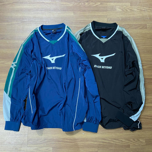 Mizuno Football Club Jersey LS Black Navy 足球波衫 黑色 藍色