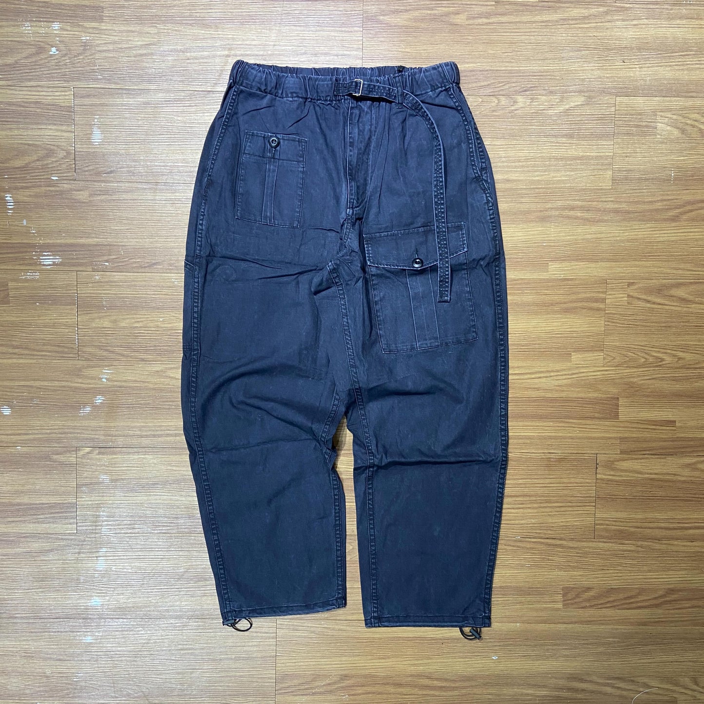 NORLN NR Stone Washed Big Pocket Worker Pants Black 實拍