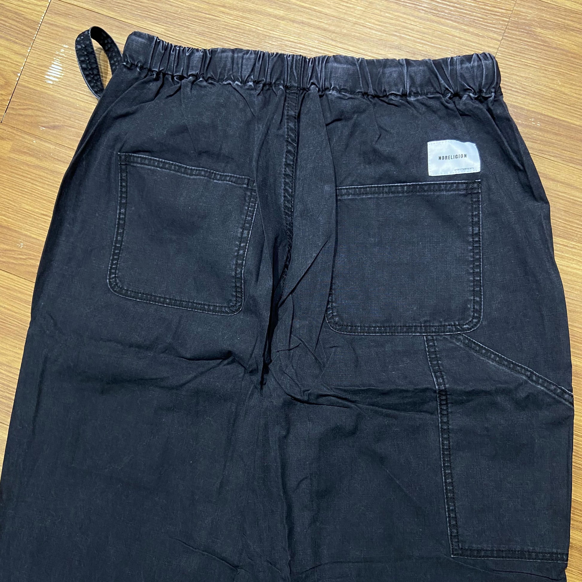 NORLN NR Stone Washed Big Pocket Worker Pants Black 實拍