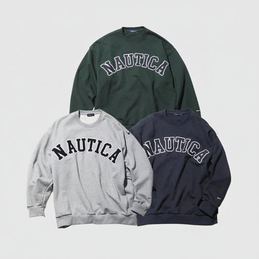 Nautica JP Arch Logo Crewneck