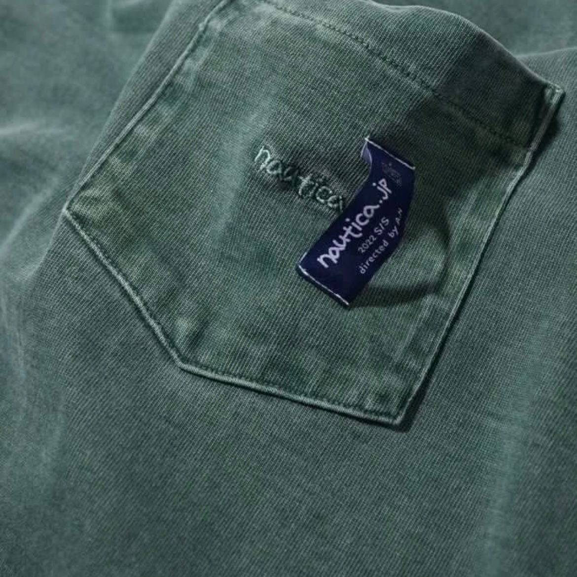 Nautica JP “Too Heavy” Pigment Dyed Pocket SS Tee 222-1230