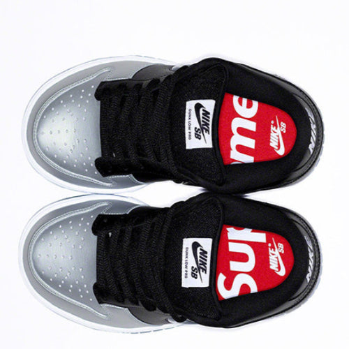 Nike SB x Supreme FW19 Dunk Low Black Jewel Swoosh Silver CK3480-001 黑銀