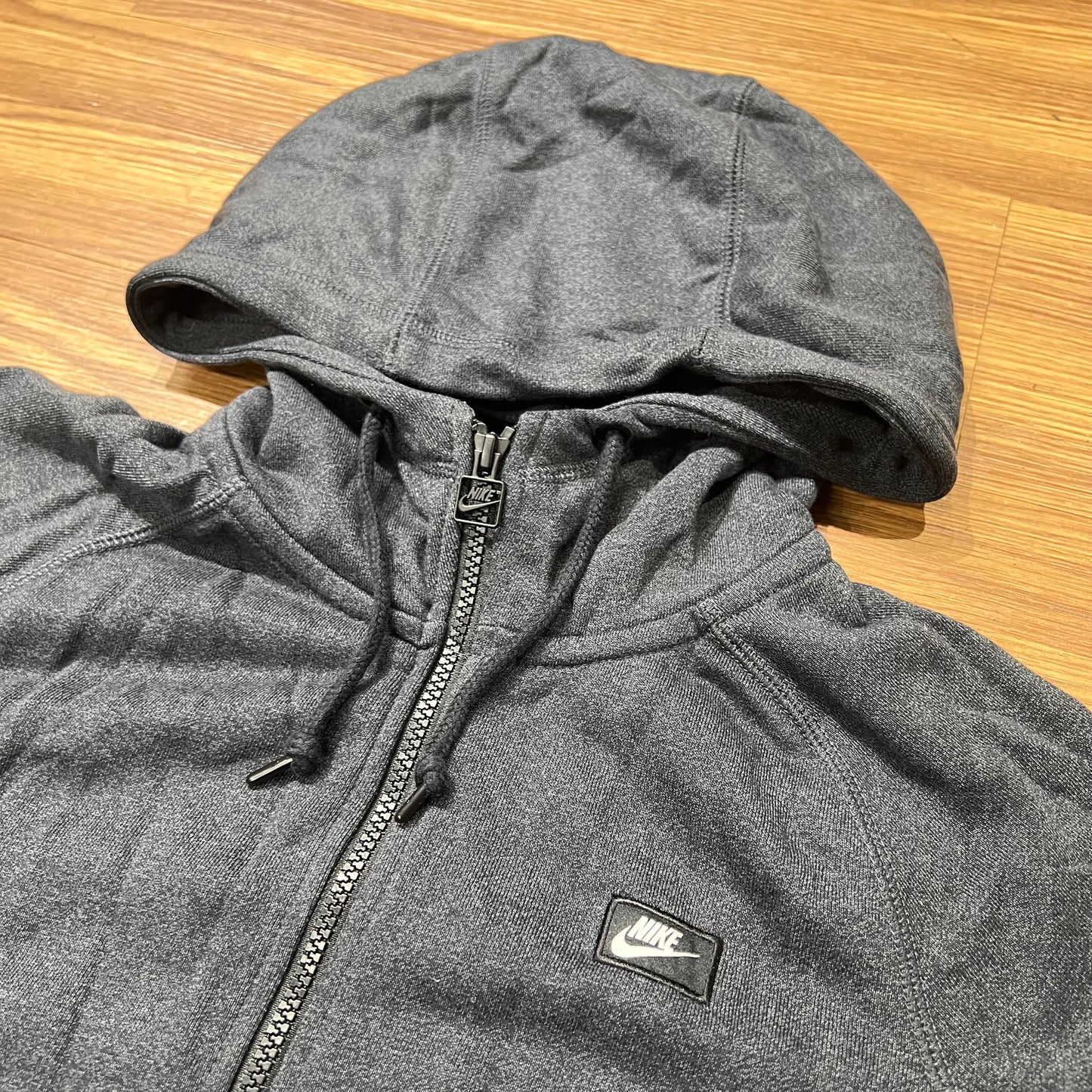 Nike AW77 French Terry Full Zip Hoodie Charcoal Grey 678561-060 實拍