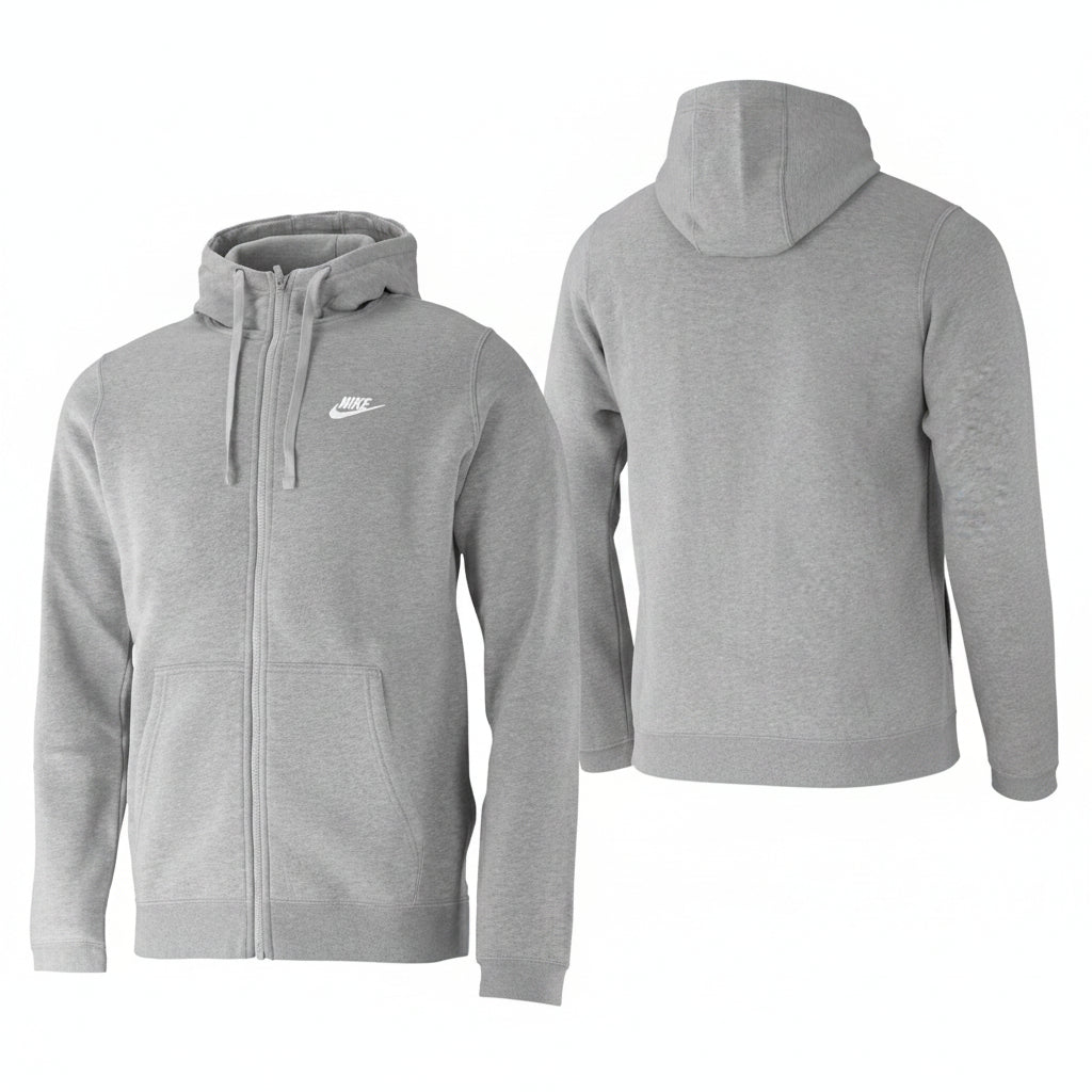 Nike French Club Hooded Full Zip Grey 804389-063