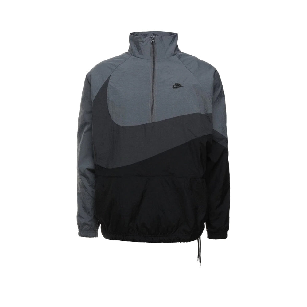 Nike NSW Ultra Swoosh Woven Half Zip Anorak Grey/Black | Wolf Grey/White