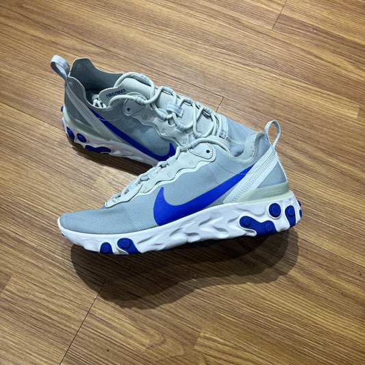 Nike React Element 55 Pure Platinum/Racer Blue BQ6166-005 實拍