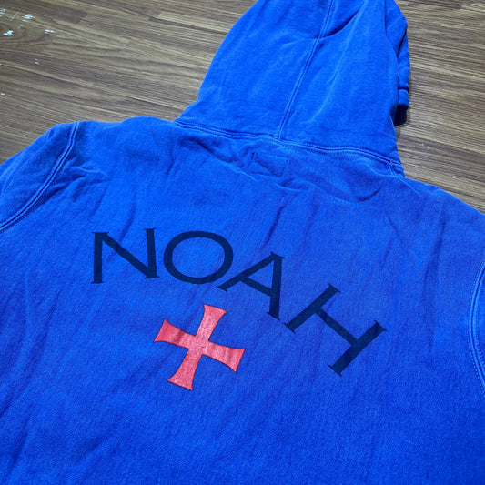 Noah NYC Core Logo Zip Up Blue SS3SS18BLU 背面logo細節實拍