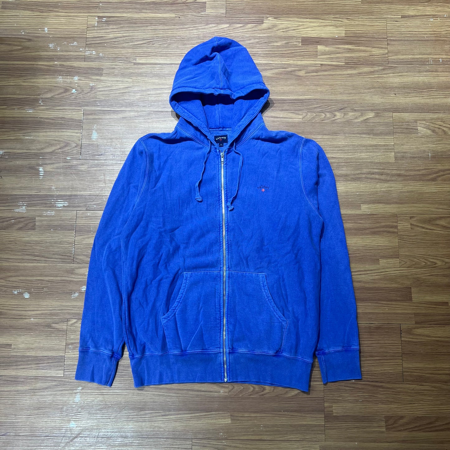 Noah NYC Core Logo Zip Up Blue SS3SS18BLU 正面實拍