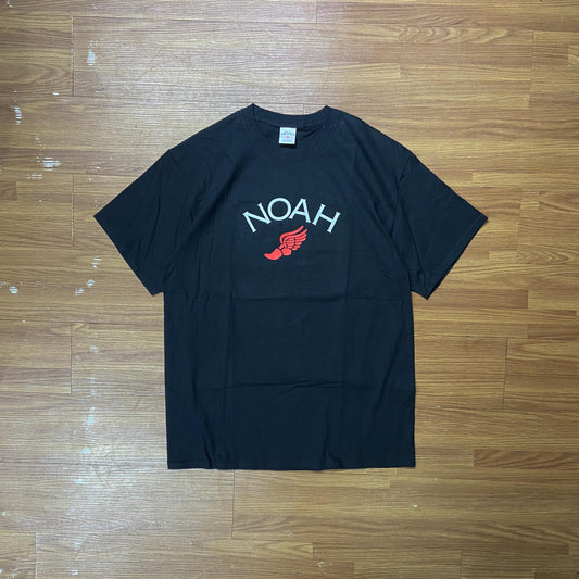 Noah NYC Winged Foot Logo Tee Black T13SS19BLK