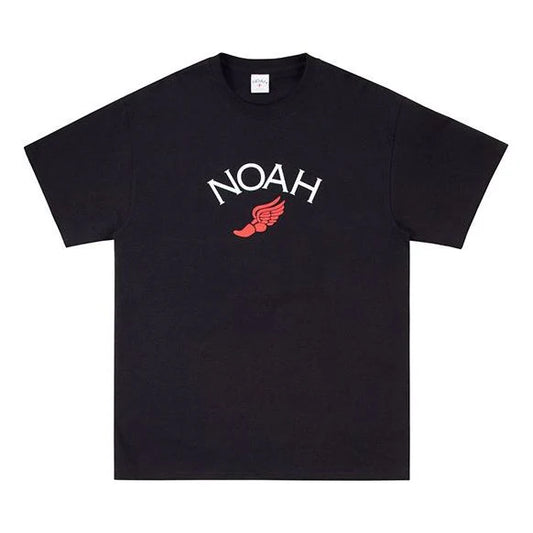 Noah NYC Winged Foot Logo Tee Black T13SS19BLK