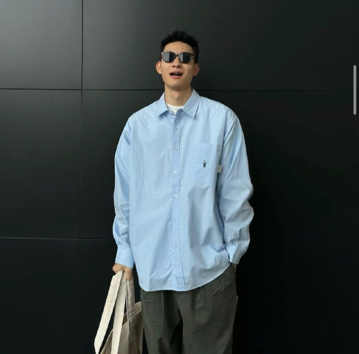 Pin Sktbs Basic Logo Broad Shirt LS