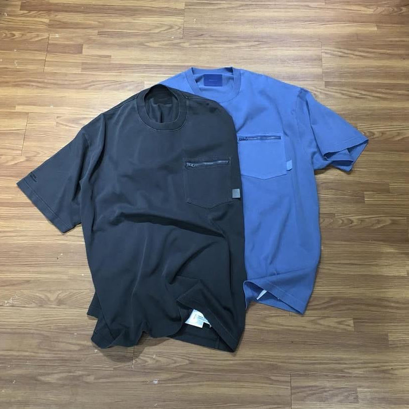 Pin Sktbs Pigment Dyed Zip Pocket Tee Black Indigo Blue 實拍