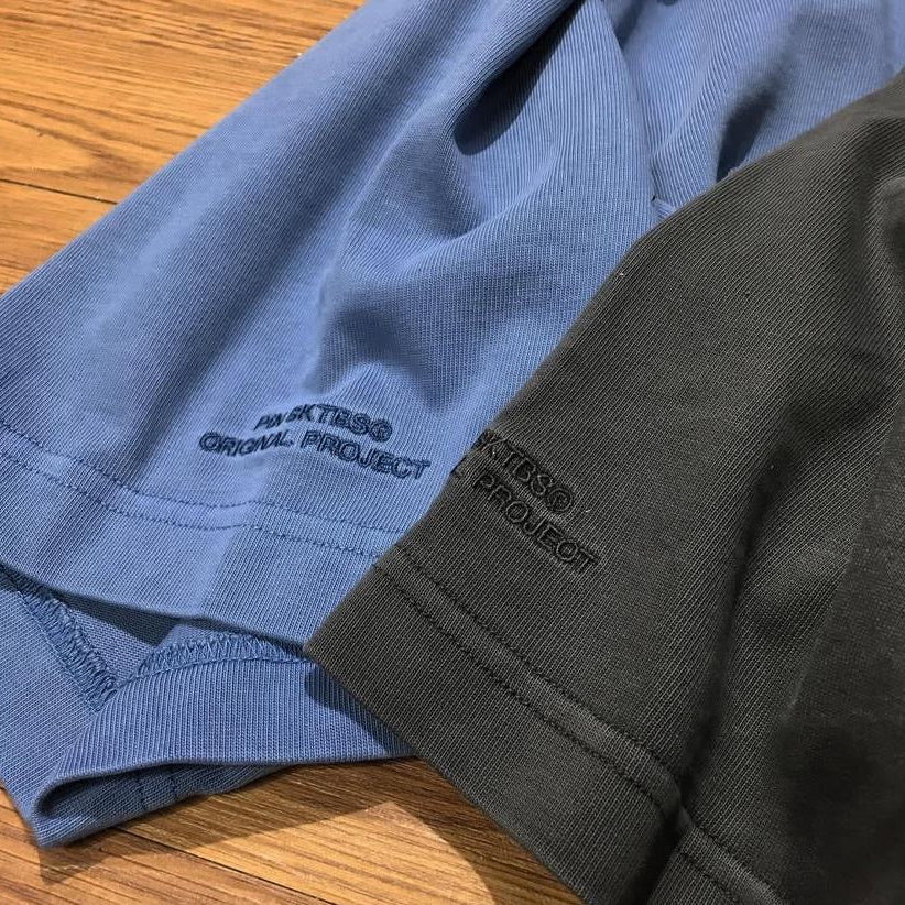 Pin Sktbs Pigment Dyed Zip Pocket Tee Black Indigo Blue 實拍