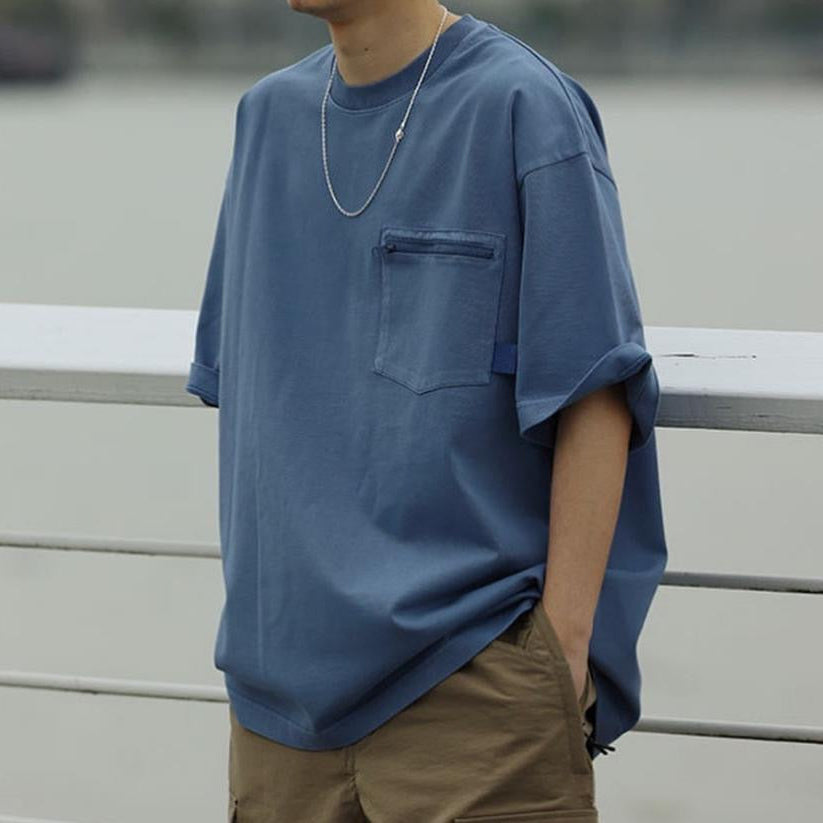 Pin Sktbs Pigment Dyed Zip Pocket Tee