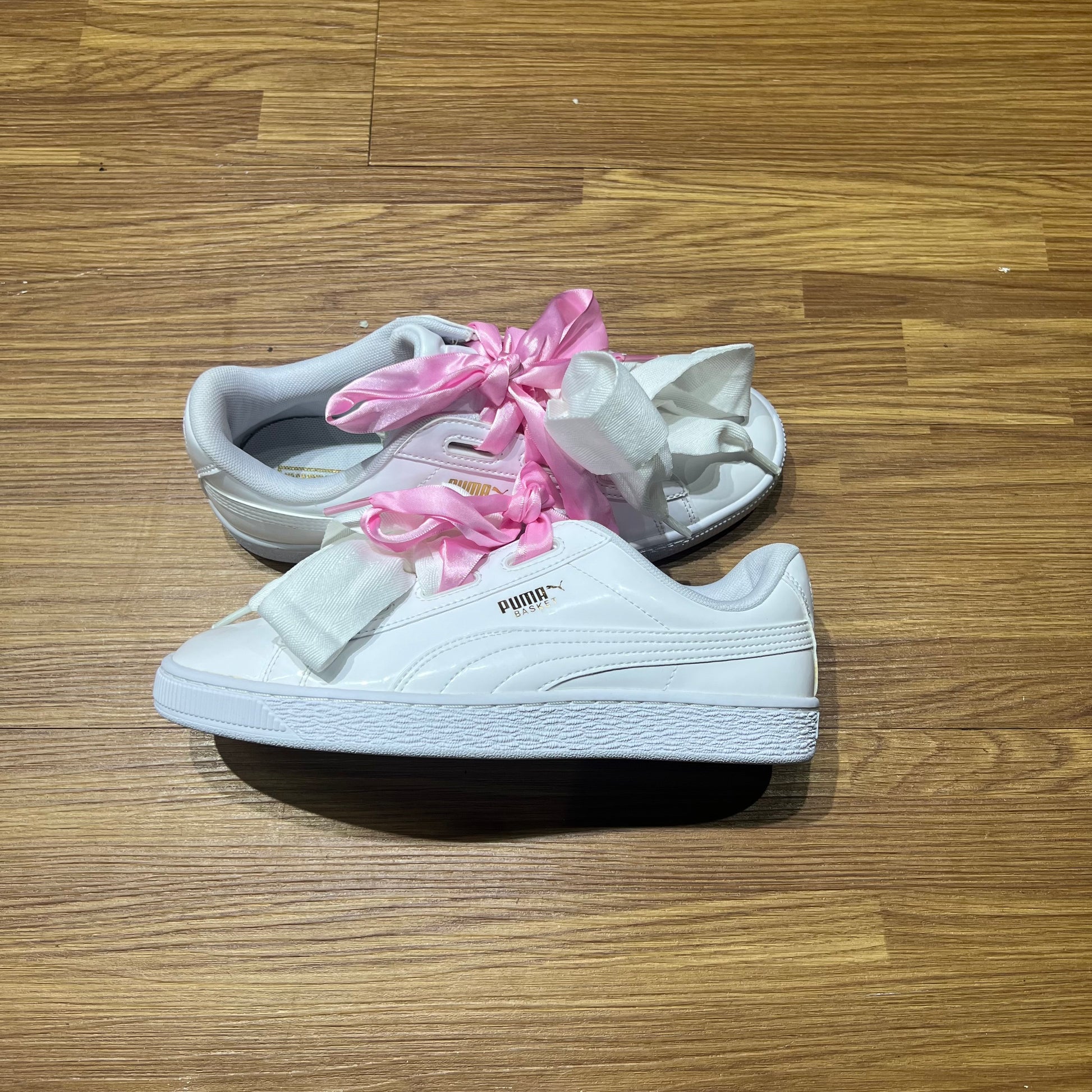 Puma Women Basket Heart Patent Jr 364817 實拍
