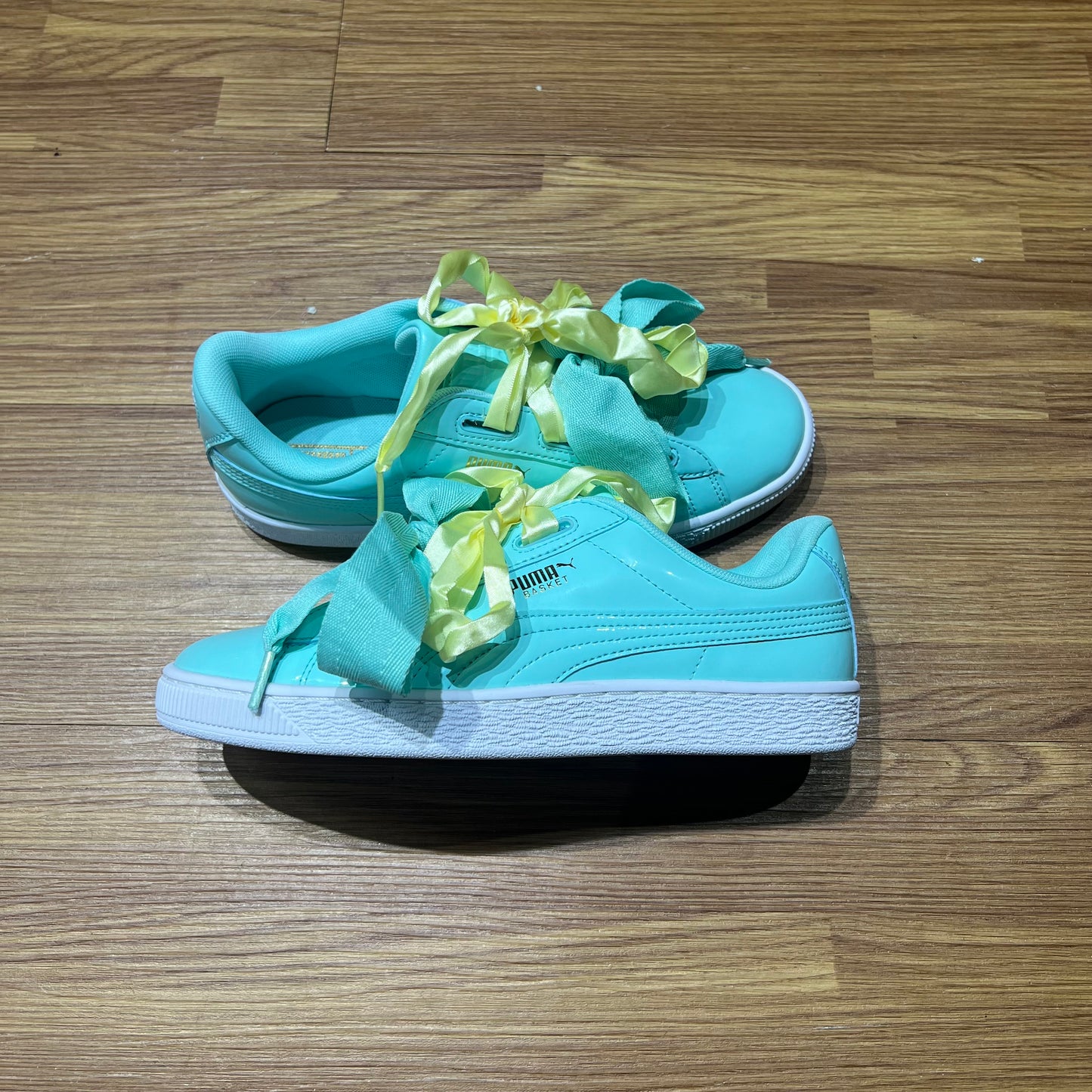 Puma Women Basket Heart Patent Jr 364817 實拍