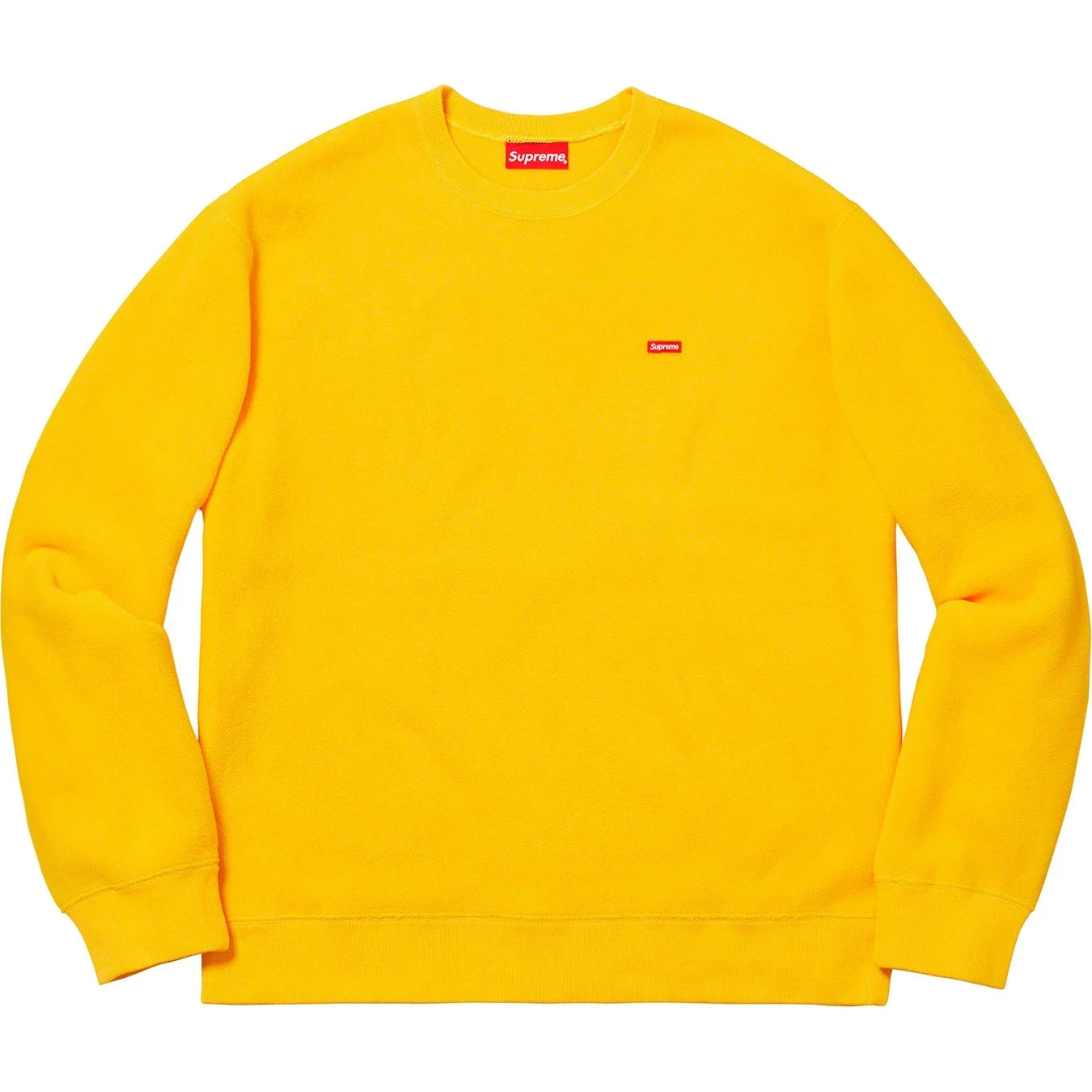 Supreme FW18 Polartec Small Box Crewneck Yellow