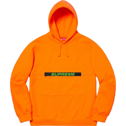 Supreme SS19 Zip Pouch Hooded Sweatshirt Hoodie Orange