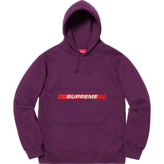 Supreme SS19 Zip Pouch Hooded Sweatshirt Hoodie Eggplant