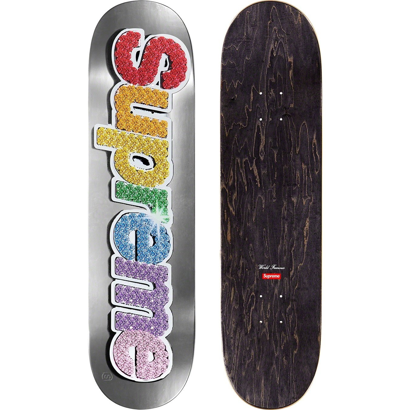 Supreme SS22 Bling Box Logo Skateboard Deck