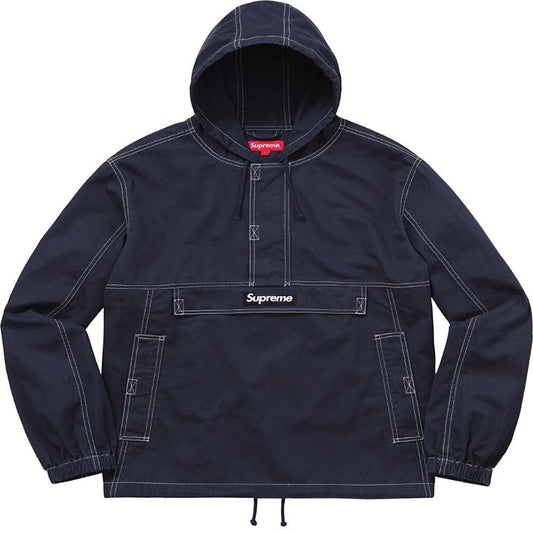 Supreme FW16 Contrast Stitch Twill Pullover Navy