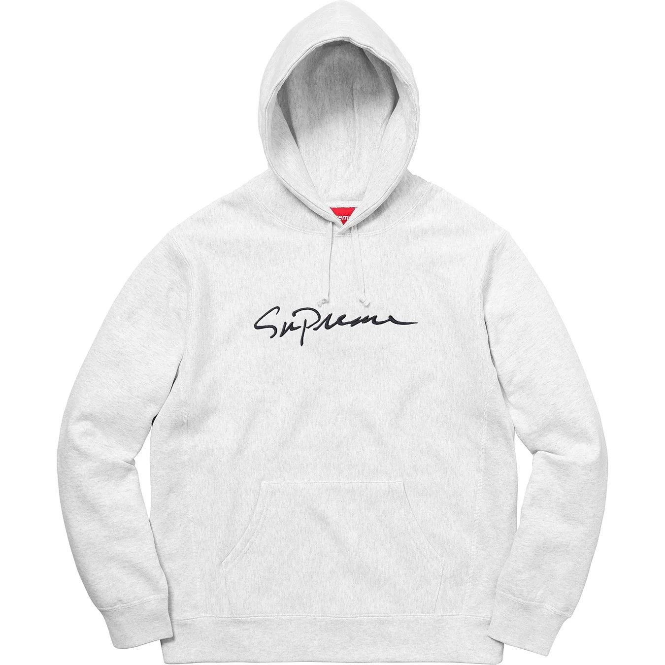 Supreme FW18 Classic Script Hooded Sweatshirt Hoodie Ash Grey