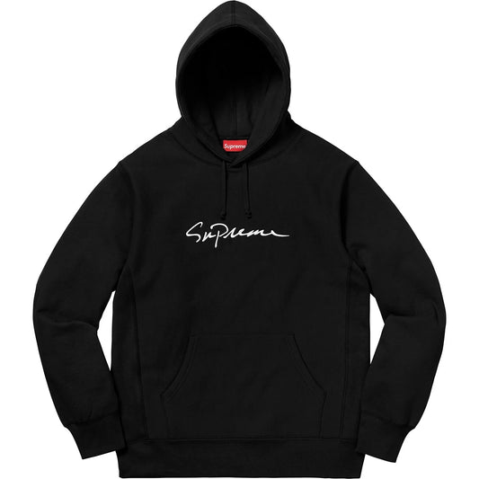Supreme FW18 Classic Script Hooded Sweatshirt Hoodie Black
