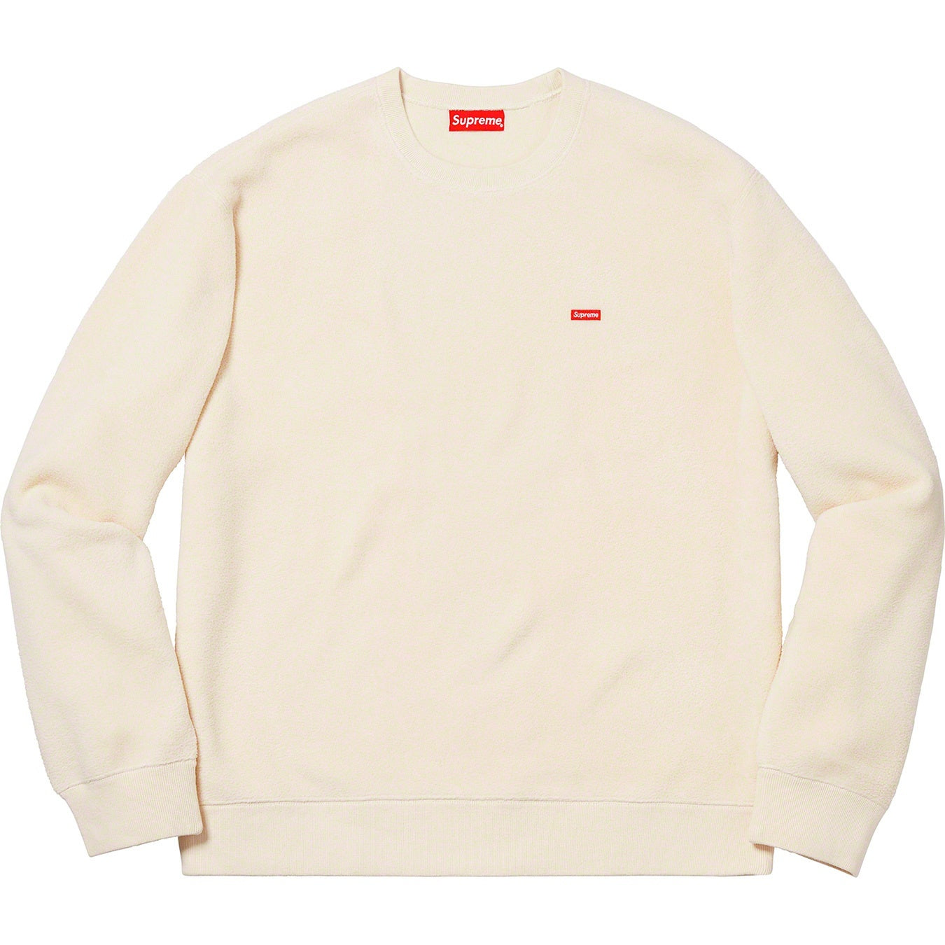 Supreme FW18 Polartec Small Box Crewneck Natural