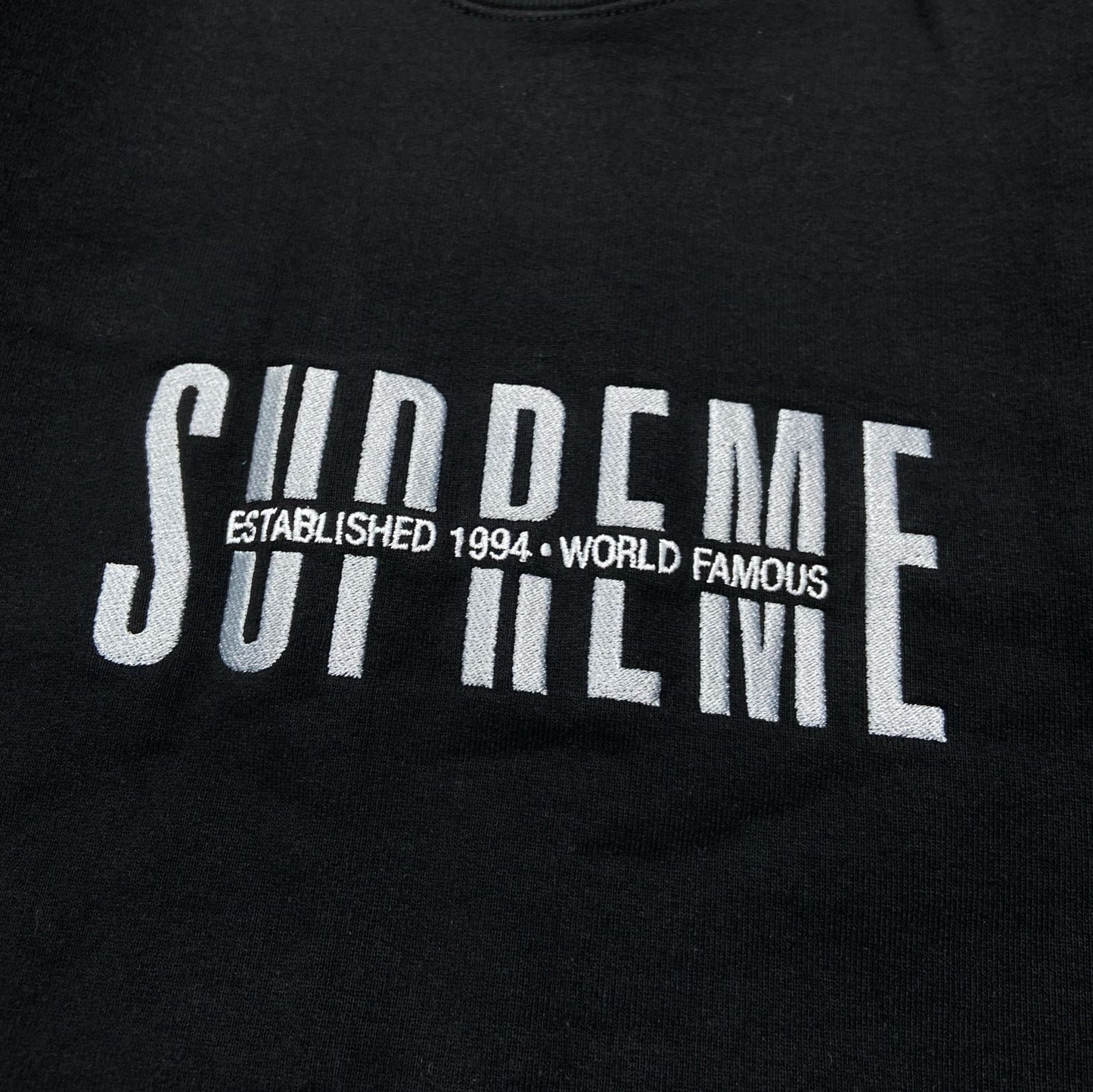 Supreme FW18 World Famous Crewneck Black
