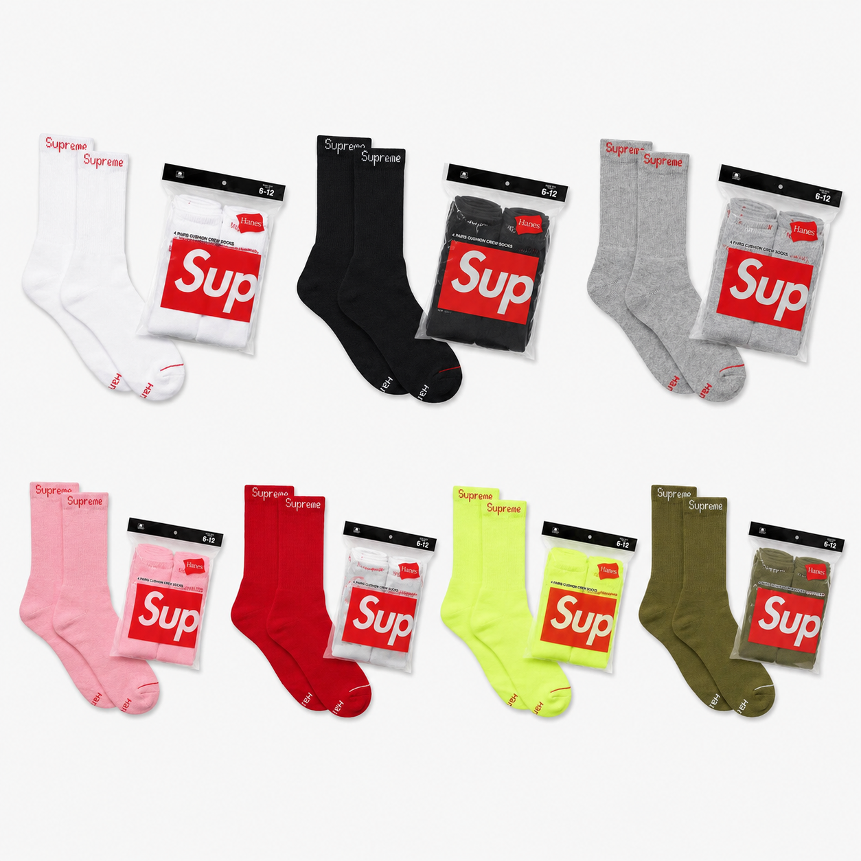 Supreme Hanes®️ Crew Socks