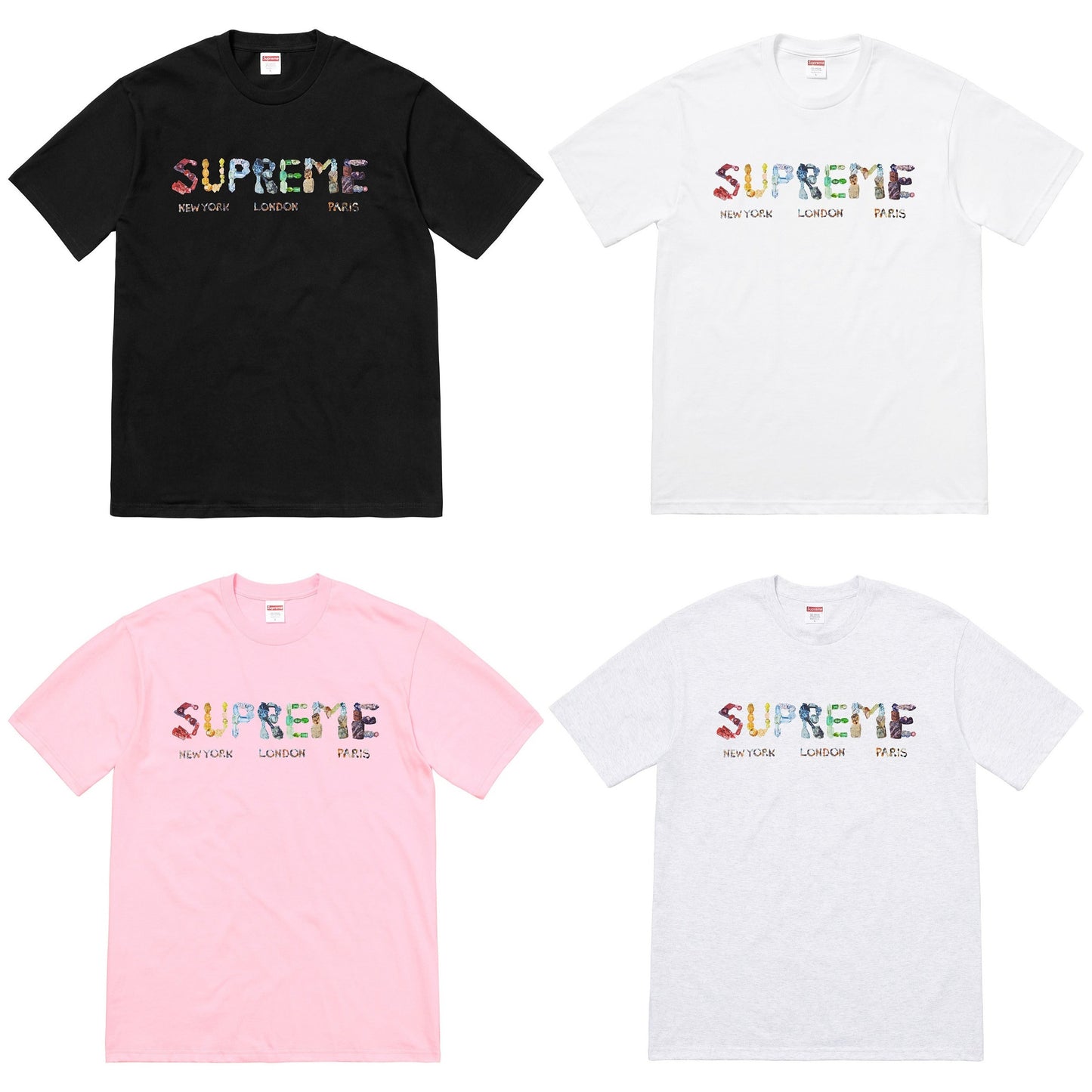 Supreme SS18 Rocks Tee (Crystals Tee)