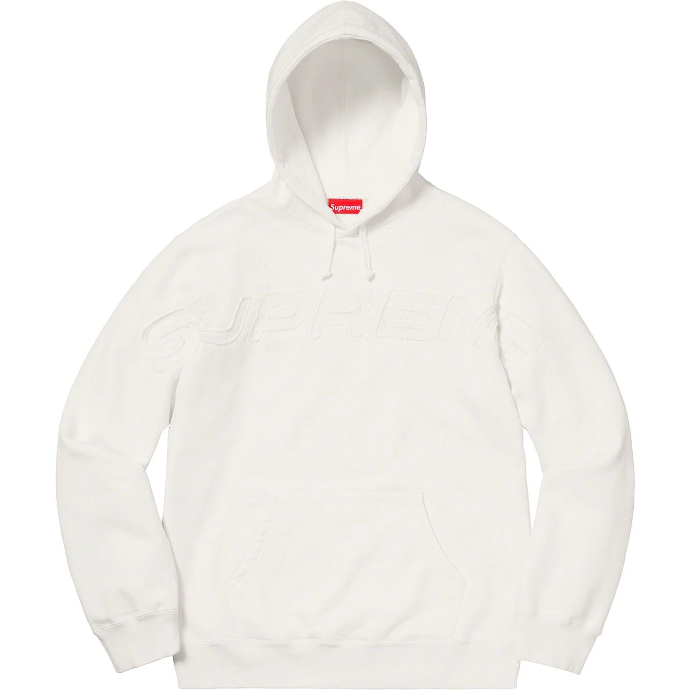 Supreme SS19 Set In Logo Hooded Sweatshirt Hoodie White