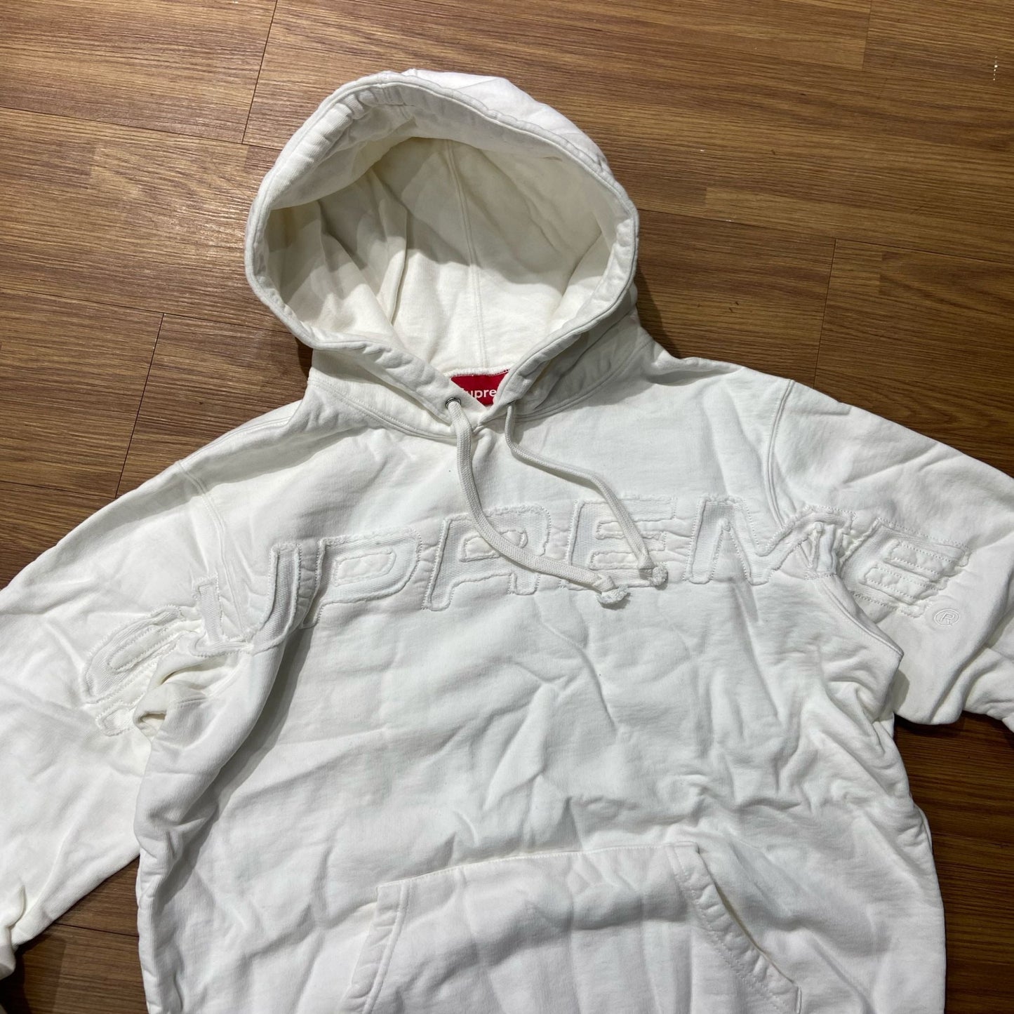 Supreme SS19 Set In Logo Hooded Sweatshirt Hoodie White
