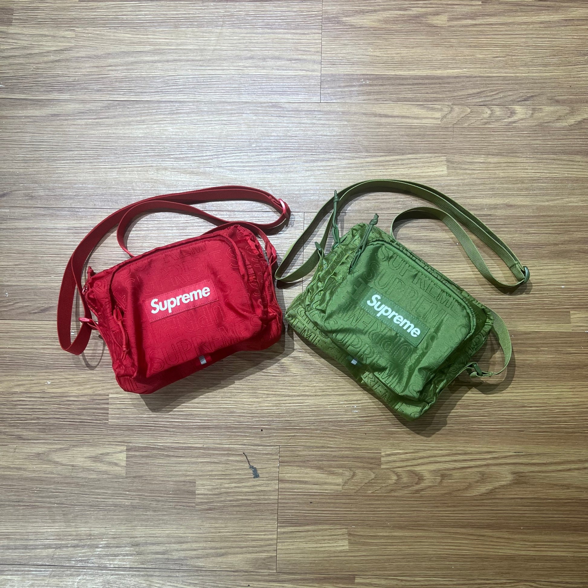 Supreme SS19 Shoulder Bag Red / Olive Cordura Fabric 實拍