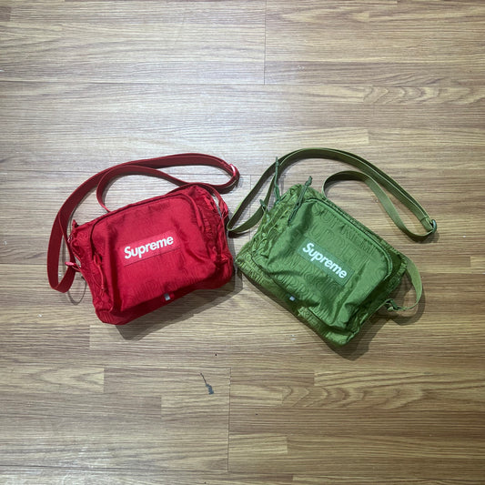 Supreme SS19 Shoulder Bag Red / Olive Cordura Fabric 實拍