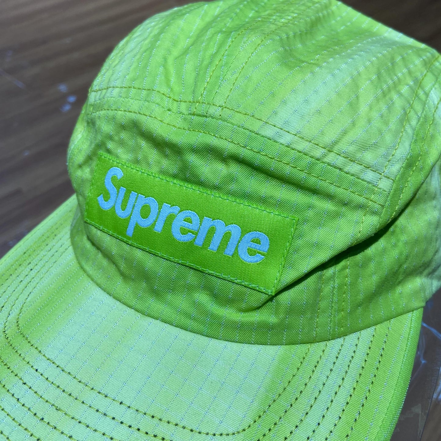 Supreme SS19 Tie Dye Ripstop Camp Cap Lime 實拍